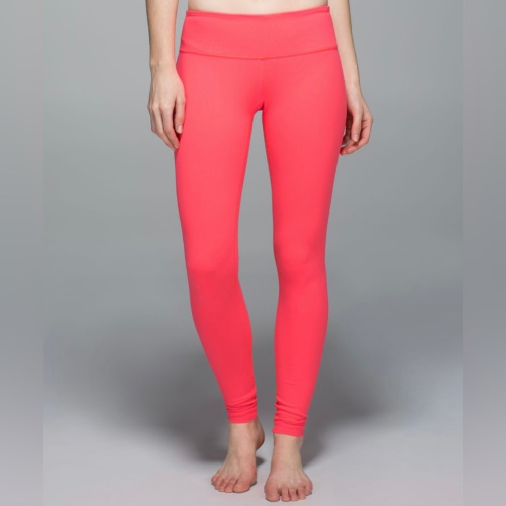 Lululemon wunder under pant electric Coral size 8